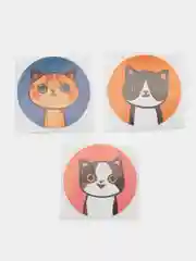 Коралловый меланж набор круглых наклеек, диаметр 2,5 см