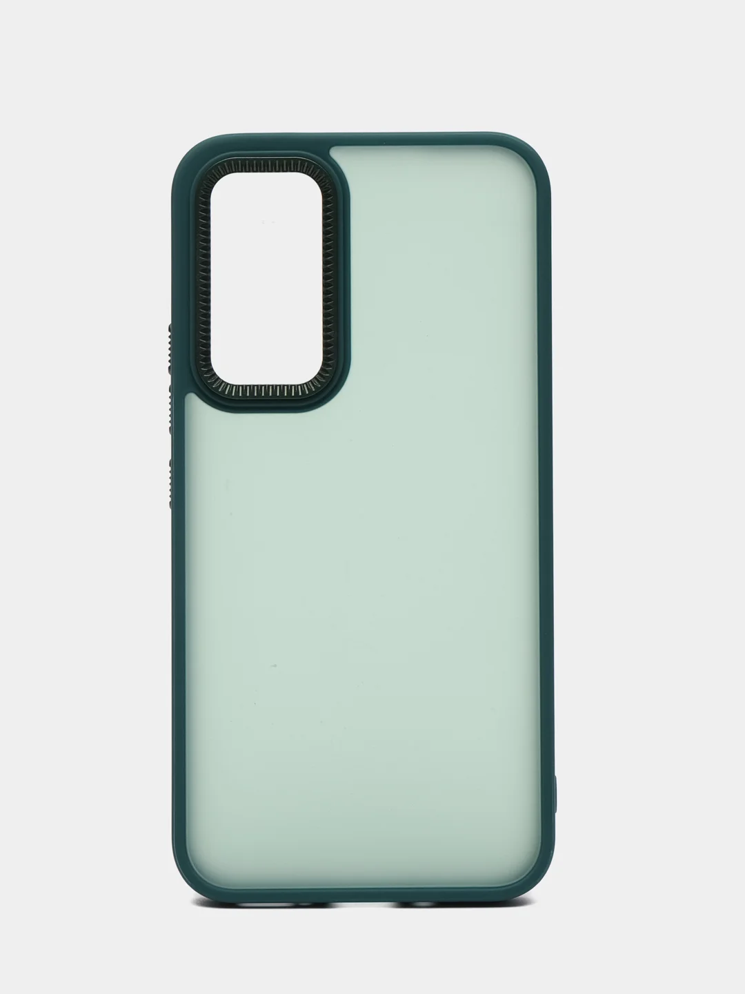 Зеленый чехол матовый для Samsung Galaxy A54, пластиковый, полупрозрачный, с глянцевой рамкой