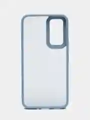 Небесно-голубой чехол матовый для Samsung Galaxy A54, пластиковый, полупрозрачный, с глянцевой рамкой