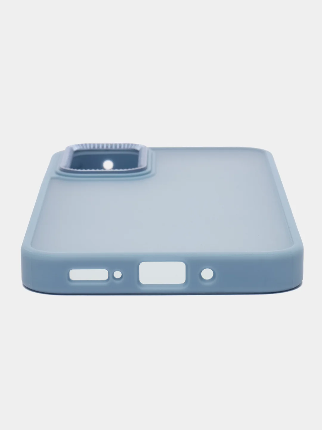 Небесно-голубой чехол матовый для Samsung Galaxy A54, пластиковый, полупрозрачный, с глянцевой рамкой
