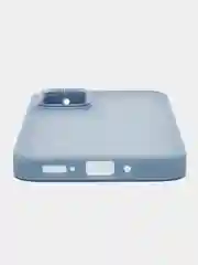 Небесно-голубой чехол матовый для Samsung Galaxy A54, пластиковый, полупрозрачный, с глянцевой рамкой