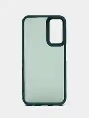 Зеленый чехол матовый для Samsung Galaxy A24, пластиковый, полупрозрачный, с глянцевой рамкой