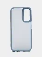 Небесно-голубой чехол матовый для Samsung Galaxy A24, пластиковый, полупрозрачный, с глянцевой рамкой