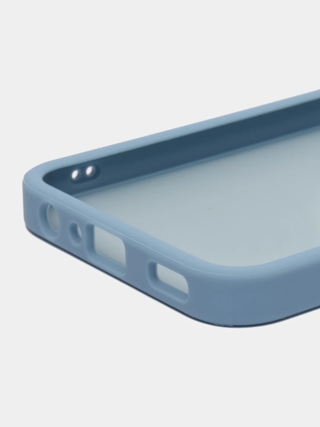 Небесно-голубой чехол матовый для Samsung Galaxy A24, пластиковый, полупрозрачный, с глянцевой рамкой