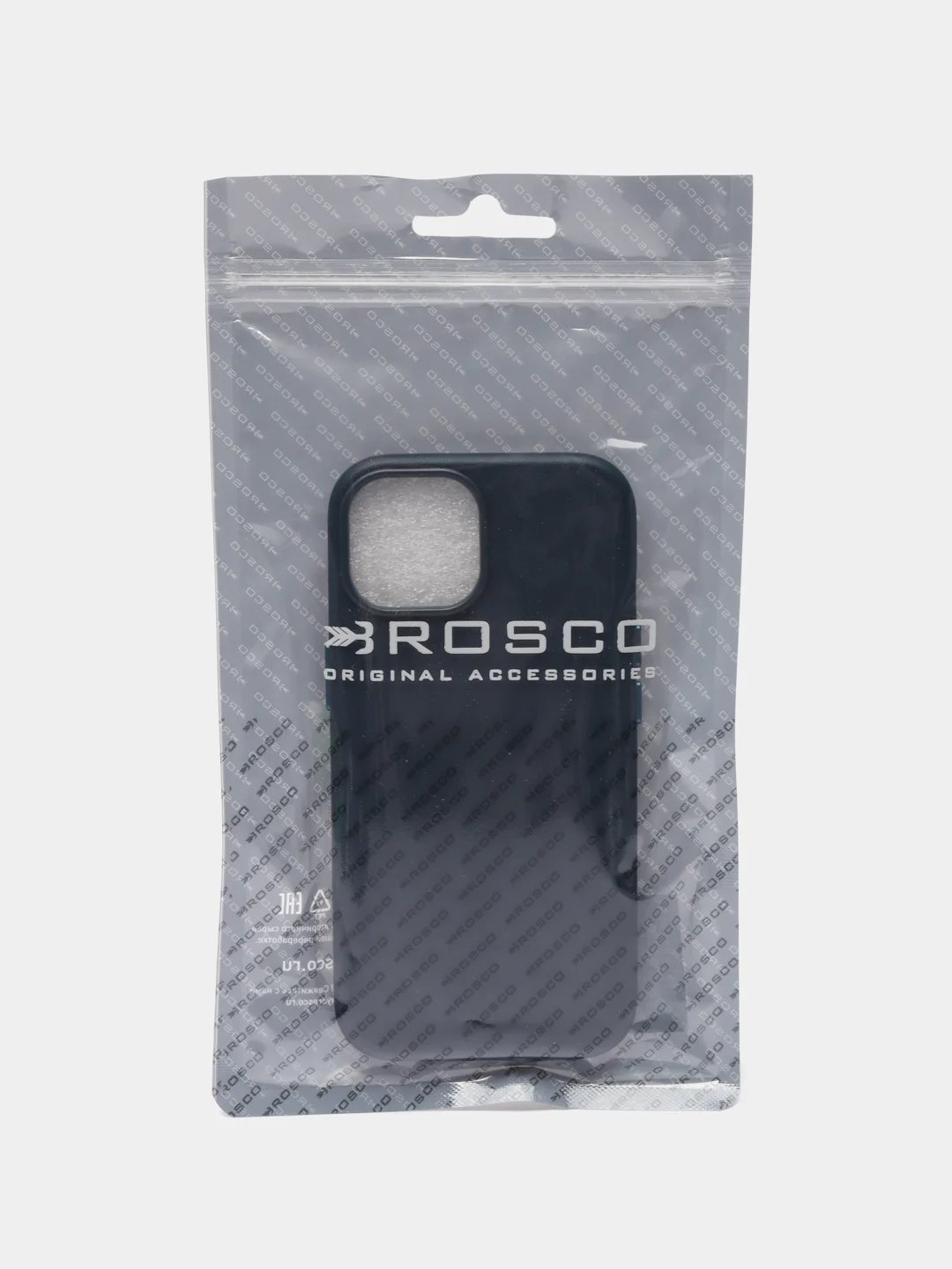Синий чехол MagSafe для iPhone 15 Pro Max Plus кожаный ROSCO из экокожи с защитой камер магнитом
