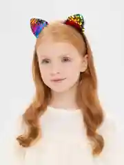 Разноцветный ободок детский с ушками