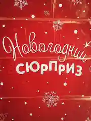 Тёмно-розовый новогодний подарочный пакет, полиэтиленовый с вырубной ручкой, 20 х 30 см