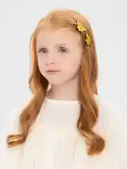 Желтый бантики на зажиме