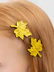 Желтый бантики на зажиме