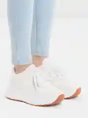 Белый кроссовки женские утепленные, высокие