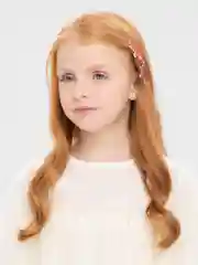 Красный бантики на зажиме "Снежинки"