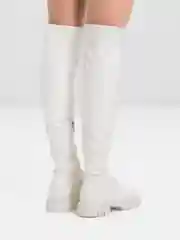 Белый женские зимние сапоги , высокие