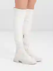 Белый женские зимние сапоги , высокие