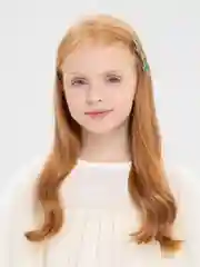 Желтый бантики на зажиме "Снежинки"