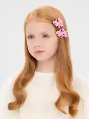 Розовый заколки на зажиме