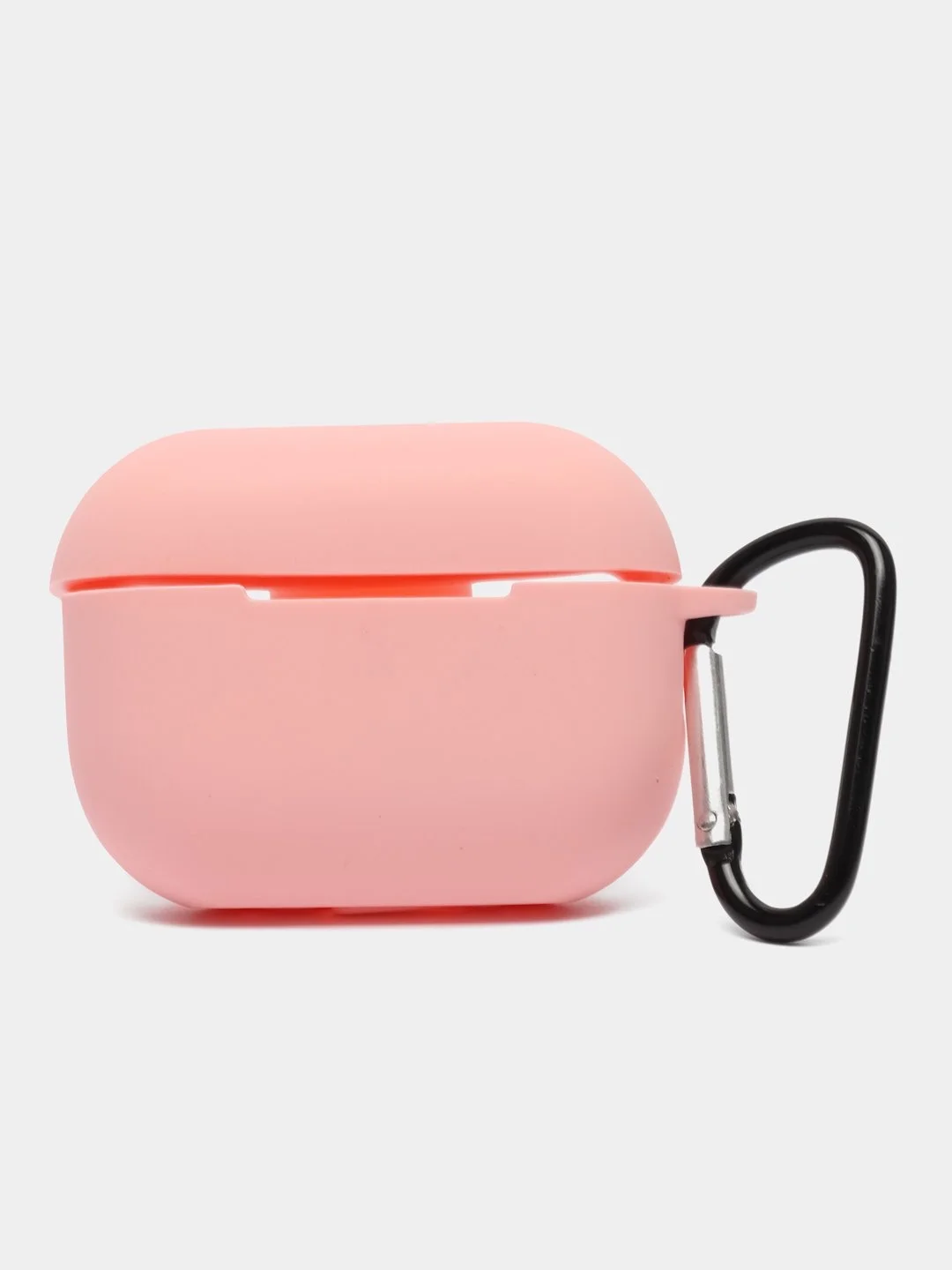 Розовый чехол для наушников Apple Airpods Pro, с карабином, силиконовый