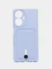 Бирюзовый чехол для Realme C55 (Реалми С55), с карманом для карт
