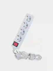 Удлинитель бытовой ПВС 3х1 с/з б/шт с/выкл белый 5м У04К IEK