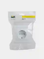Розетка IEK Вега РСш10-3-ВБ, 1СП, с/з, с/шт, 16А, IP20, в сборе