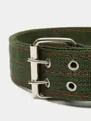 Ошейник четырехслойный, 80 х 4,9 см, ОШ 65-75 см, полиэстер, зелёный