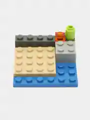 Конструктор по мотивам игры Майнкрафт, Minecraft, 101 деталь, коричневый