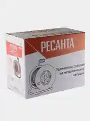 Удлинитель силовой на металлической катушке (с выкл., 4 розетки, IP44) Ресанта