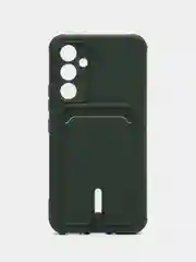 Зеленый чехол для Samsung Galaxy A54 (Самсунг Галакси А54), с карманом для карт