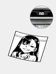 Белый nagatoro sun "Хаясе Нагаторо"- JDM sticker голографическая наклейка на авто без фона