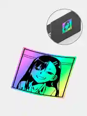 Ледяной nagatoro sun "Хаясе Нагаторо"- JDM sticker голографическая наклейка на авто без фона
