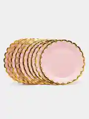 Розовый одноразовые тарелки для праздника, 10 шт/уп
