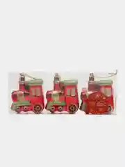 Украшение ёлочное "Лошадка-качалка", "Паровозик", набор 3 шт, 6,5 см