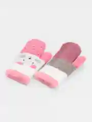 Розовый варежки для детей 3-7 лет, варежки зимние, утеплённые, варежки унисекс