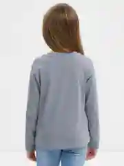 Серый металлик футболка для девочки с длинным рукавом, 7-10 лет