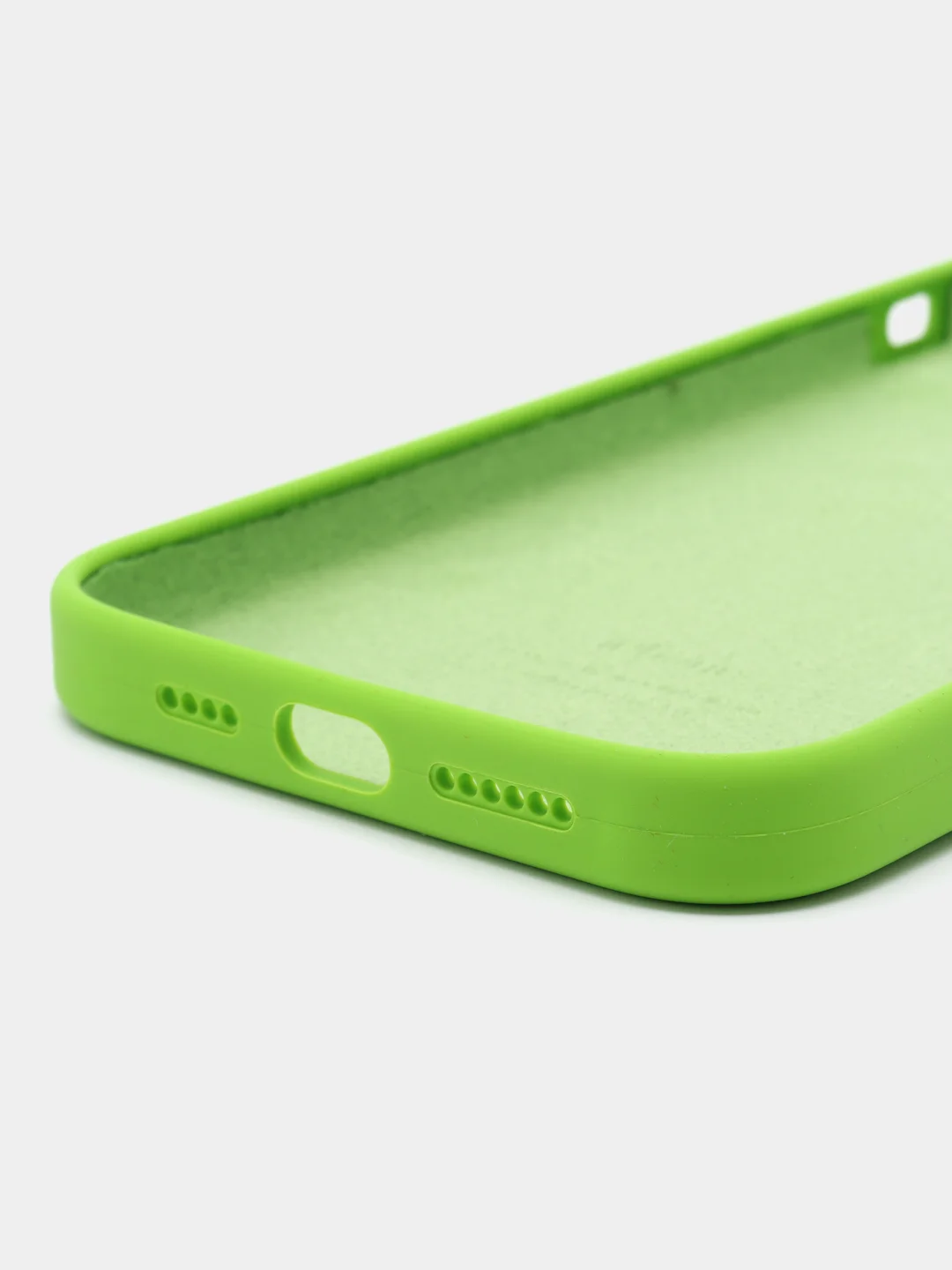 Салатовый чехол iPhone, Айфон 11, 13, 14, 15, Про Макс, Pro Max, силиконовый Silicone Case