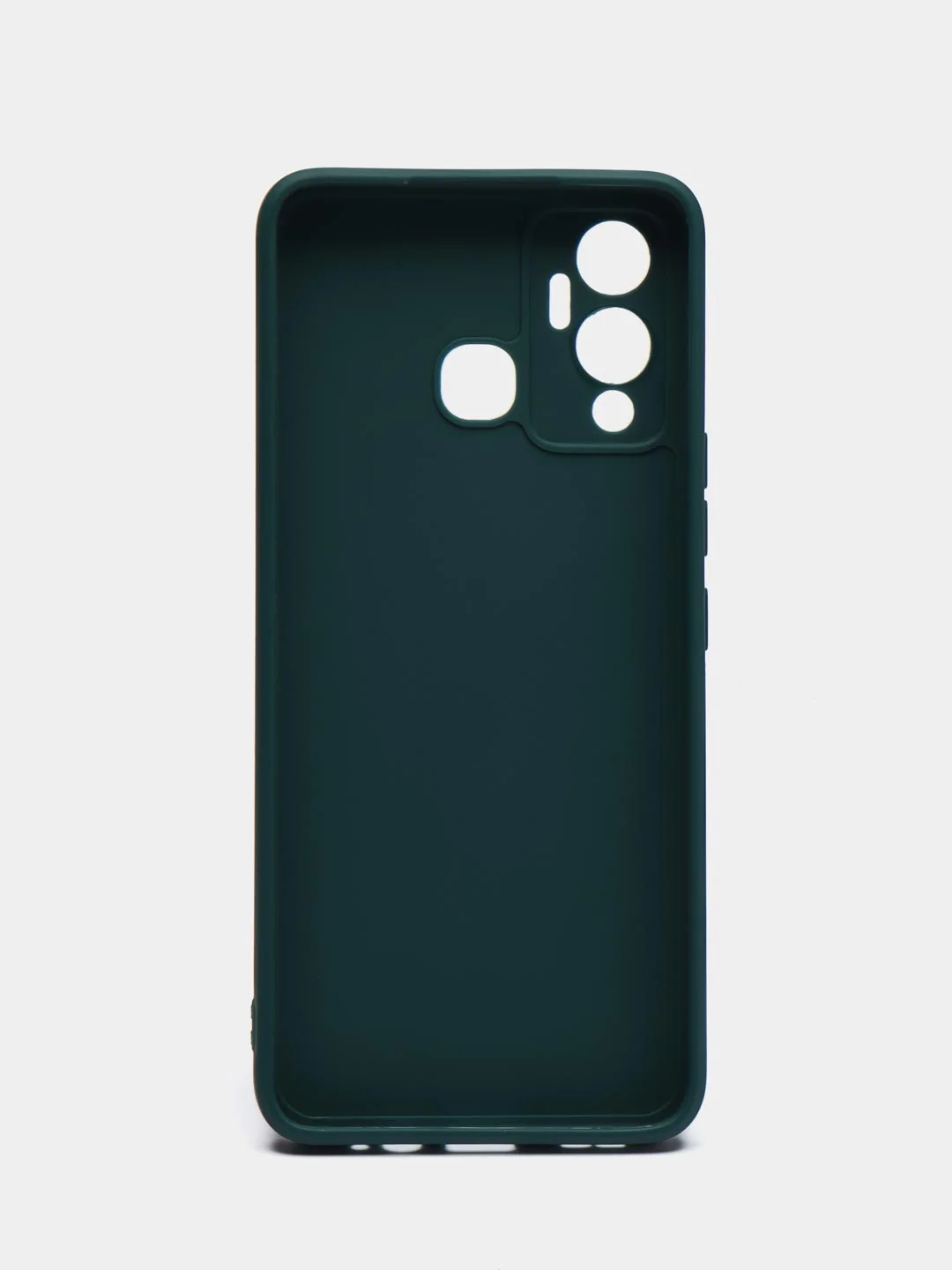 Тёмно-зелёный чехол Infinix Hot 12 Play / Инфиникс Хот 12 Плей, силиконовый, цветной, матовый
