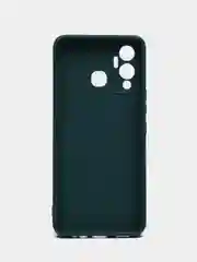 Тёмно-зелёный чехол Infinix Hot 12 Play / Инфиникс Хот 12 Плей, силиконовый, цветной, матовый