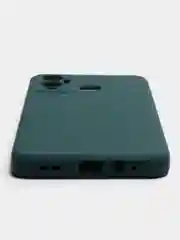 Тёмно-зелёный чехол Infinix Hot 12 Play / Инфиникс Хот 12 Плей, силиконовый, цветной, матовый