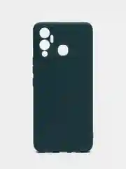 Тёмно-зелёный чехол Infinix Hot 12 Play / Инфиникс Хот 12 Плей, силиконовый, цветной, матовый
