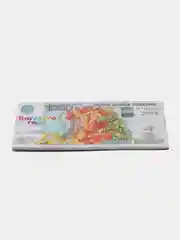 Красный магнит новогодний с драконом, в виде денежной купюры, 2024