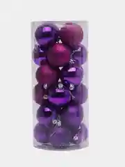 Фиолетовый елочные шары, новогодние, 24 шт/уп