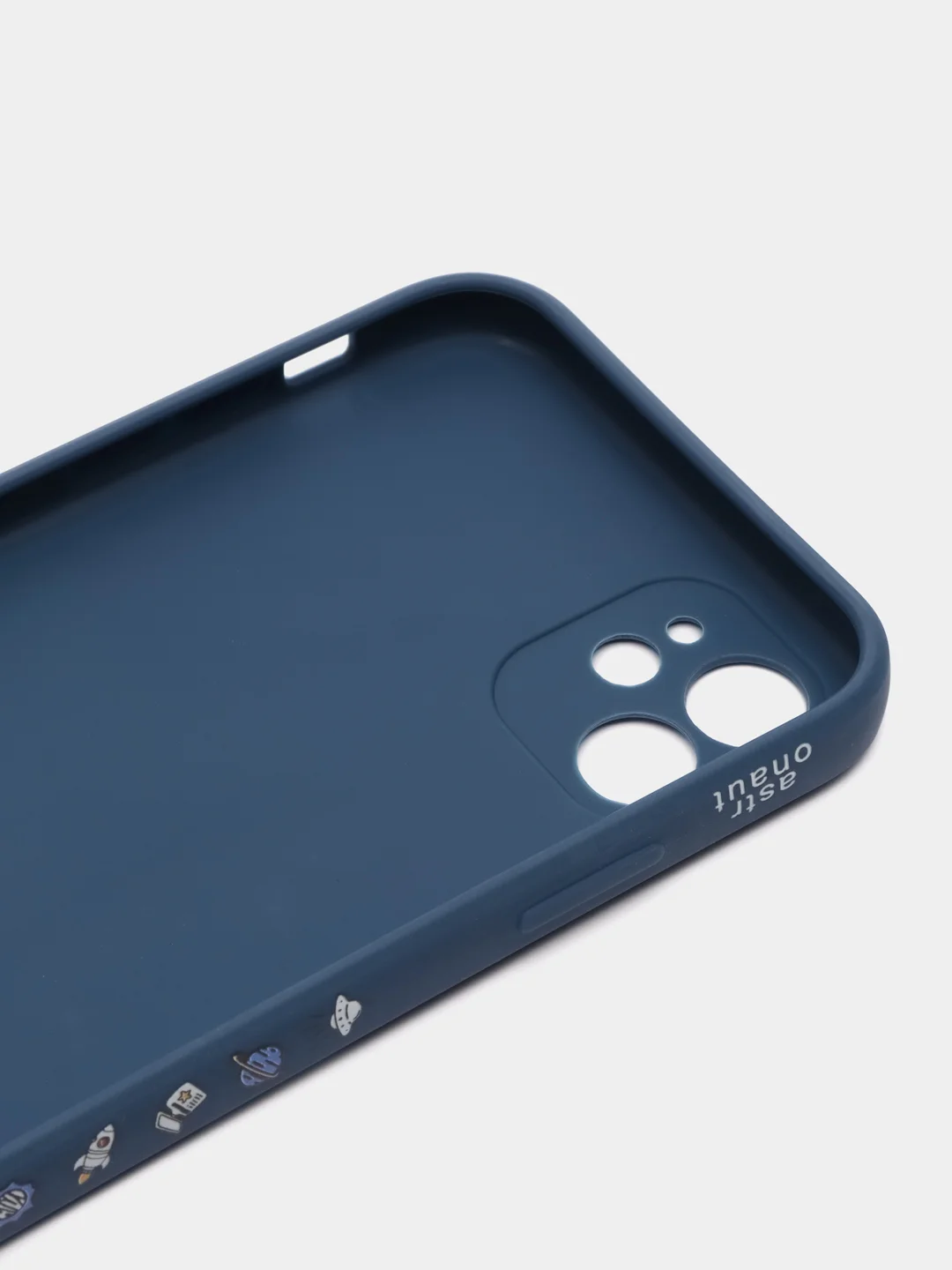 Белый чехол силиконовый с принтом на iPhone 11 (Айфон 11)