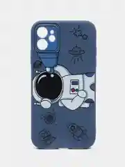 Белый чехол силиконовый с принтом на iPhone 11 (Айфон 11)