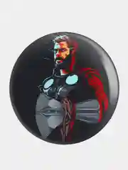 Бежевый значок, пин на одежду "Супергерои Marvel", 37 мм., круглый, металлический