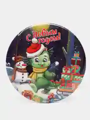 Коралловый магнит новогодний с драконом, символ года 2024