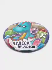 Красный магнит новогодний с драконом, символ года 2024