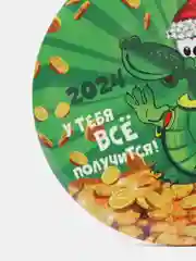 Ледяной магнит новогодний с драконом, символ года 2024
