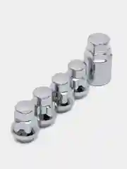 Гайки секретные LS M12 х 1,25, 32 мм, конус, 4+2 ключа, хром