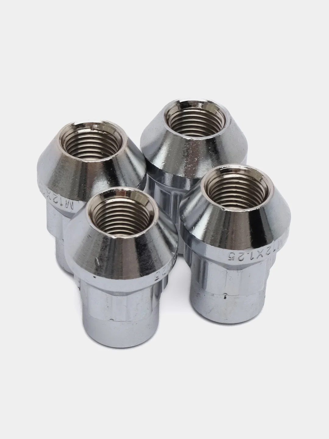 Гайки секретные LS M12 х 1,25, 32 мм, конус, 4+2 ключа, хром