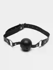 Черный кляп в рот с шариком для БДСМ, ролевых игр, секса, BDSM атрибутика для взрослых