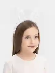 Белый светящиеся ушки "Зайчик", светодиодные